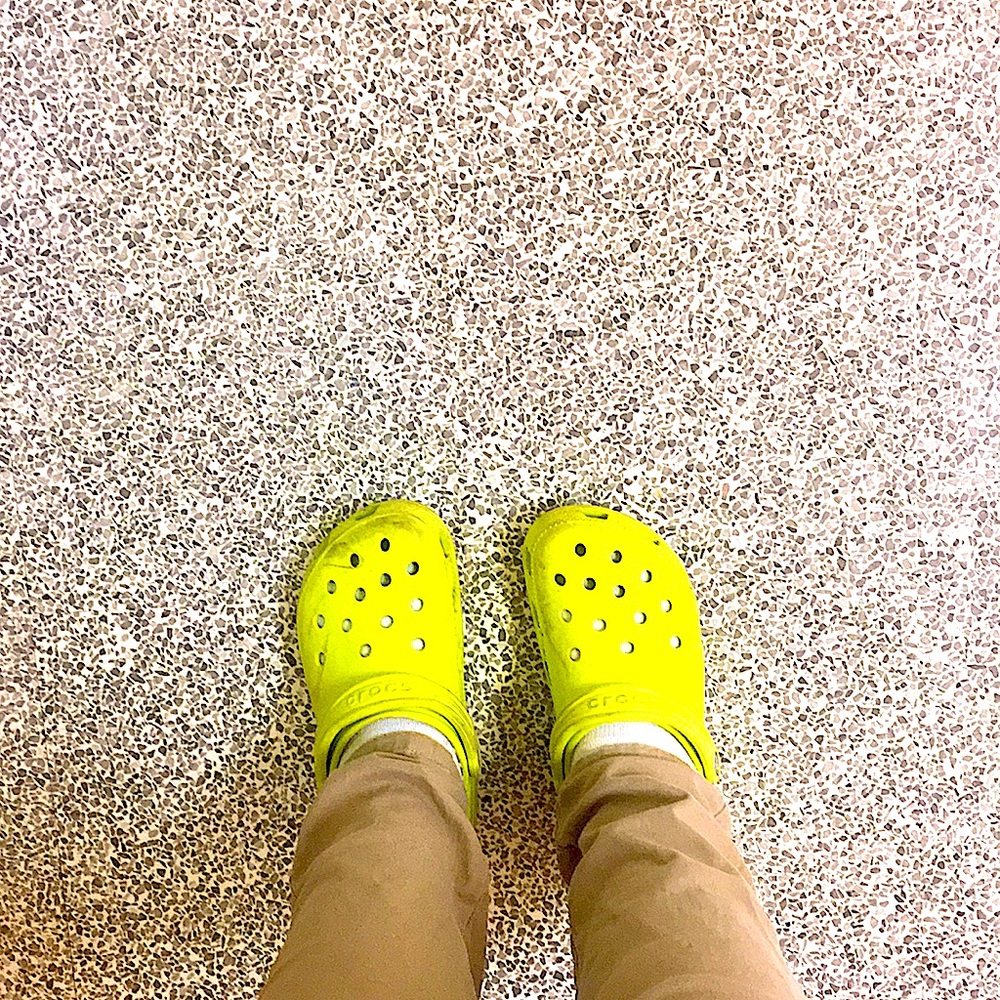 Green spearmint crocs